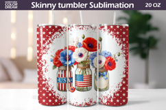 Patriotic Tumbler Wrap | Memorial Day Tumbler Product Image 1