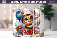 Patriotic Bee Tumbler | 4th Of July Tumbler Wrap Product Image 1