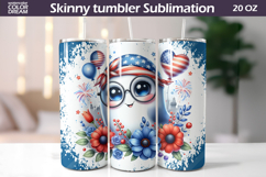 Patriotic Ghost Tumbler | 4th Of July Tumbler Wrap Product Image 1