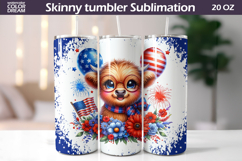 Patriotic Highland Cow Tumbler | 4th Of July Tumbler Wrap Product Image 1