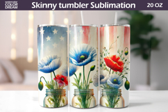 Patriotic Tumbler Wrap | Memorial Day Tumbler Product Image 1