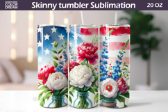 Patriotic Tumbler Wrap | Memorial Day Tumbler Product Image 1