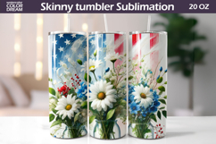 Patriotic Tumbler Wrap | Memorial Day Tumbler Product Image 1