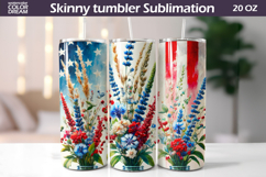 Patriotic Tumbler Wrap | Memorial Day Tumbler Product Image 1