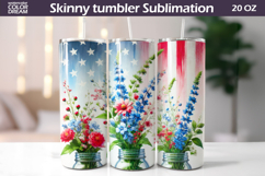 Patriotic Tumbler Wrap | Memorial Day Tumbler Product Image 1
