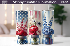 Patriotic Tumbler Wrap | Memorial Day Tumbler Product Image 1