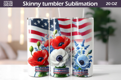 Patriotic Tumbler Wrap | Memorial Day Tumbler Product Image 1