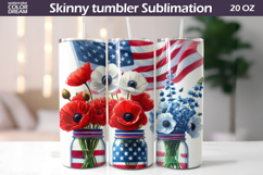 Patriotic Tumbler Wrap | Memorial Day Tumbler Product Image 1
