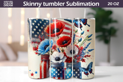 Patriotic Tumbler Wrap | Memorial Day Tumbler Product Image 1