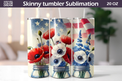 Patriotic Tumbler Wrap | Memorial Day Tumbler Product Image 1