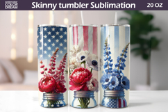 Patriotic Tumbler Wrap | Memorial Day Tumbler Product Image 1