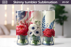 Patriotic Tumbler Wrap | Memorial Day Tumbler Product Image 1