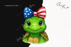 Cute Patriotic Turtle PNG | 4th Of July PNG Product Image 2