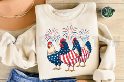 Patriotic USA Chicken Sublimation PNG Product Image 2
