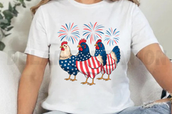 Patriotic USA Chicken Sublimation PNG Product Image 3