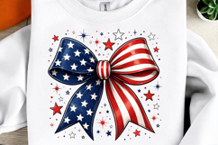Patriotic USA Flag Bow PNG Product Image 1