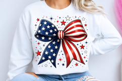 Patriotic USA Flag Bow PNG Product Image 2