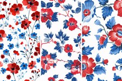Patriotic Vintage Flowers Digital Paper Bundle Product Image 3