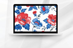 Patriotic Vintage Flowers Digital Paper Bundle Product Image 4