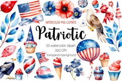 Patriotic Watercolor Clipart