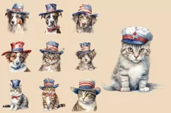 July 4th Patriotic Watercolour Clipart PNG 42 Product Image 4