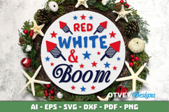 Patriotic Welcome Sign, Round Door Hanger Product Image 2