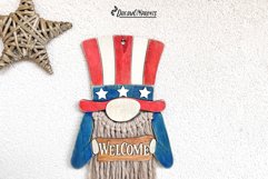Patriotic Welcome Sign | Macrame Gnome Laser Cut Design Product Image 6