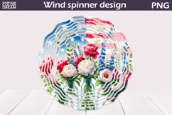 Patriotic Wind Spinner | 4th Of July Peony Wind Spinner Product Image 1