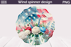 Patriotic Wind Spinner | 4th Of July Peony Wind Spinner Product Image 1
