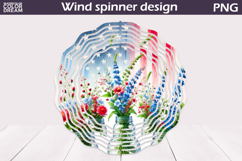 Patriotic Wind Spinner | 4th Of July Wildflower Wind Spinner Product Image 1