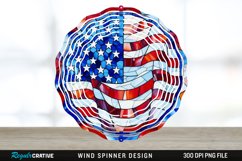Patriotic Wind Spinner Sublimation PNG Design Product Image 1