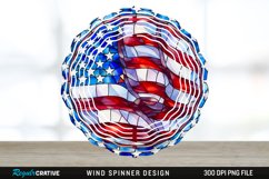 Patriotic Wind Spinner Sublimation PNG Design Product Image 1