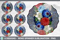 Bundle of six patriotic wind spinner sublimation designs