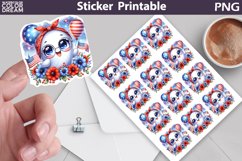 Patriotic Sticker Printable | 4th of July Sticker Product Image 1
