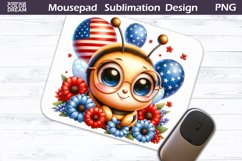 Patriotic Mouse Pad | Ghost 4th of July Mousepad Product Image 4