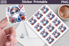 Patriotic Sticker Printable | 4th of July Sticker Product Image 1