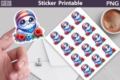 Patriotic Sticker Printable | 4th of July Sticker Product Image 1