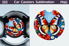 Patriotic Butterfly Car Coaster | 4th of July Car Coaster Product Image 1