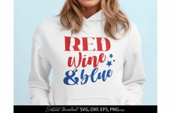 4th Of July SVG america SVG, Red Wine And Blue SVG, USA SVG Product Image 1