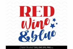 4th Of July SVG america SVG, Red Wine And Blue SVG, USA SVG Product Image 2