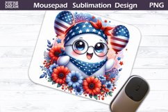 Patriotic Mouse Pad | Ghost 4th of July Mousepad Product Image 1