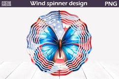 Patriotic Butterfly Wind Spinner | 4th of July Wind Spinner Product Image 1