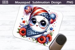 Patriotic Mouse Pad | Ghost 4th of July Mousepad Product Image 1