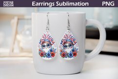 Patriotic Teardrop Earrings | 4th Of July Teardrop Earrings Product Image 1
