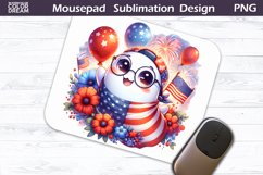 Patriotic Mouse Pad | Ghost 4th of July Mousepad Product Image 1