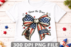USA 250th Anniversary PNG, Patriotic coquette bow png Product Image 1