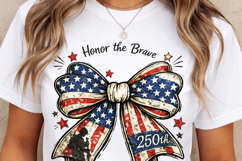 USA 250th Anniversary PNG, Patriotic coquette bow png Product Image 2