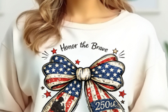 USA 250th Anniversary PNG, Patriotic coquette bow png Product Image 6