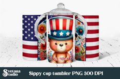 Patriotic sippy cup sublimation | My first 4th of July Product Image 1