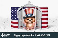 Patriotic sippy cup | Patriotic kids tumbler wrap design Product Image 1